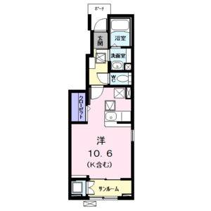 ワンルーム 間取り図