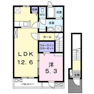 1LDK 間取り図