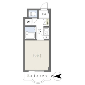 1K 間取り図