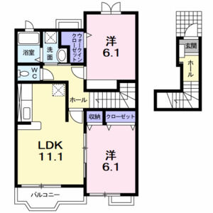 2LDK 間取り図