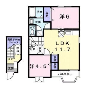 2LDK 間取り図