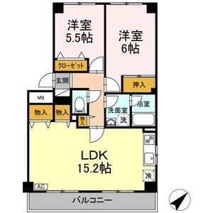 2LDK 間取り図