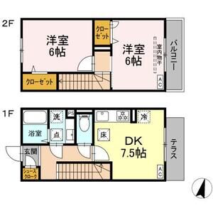 2DK 間取り図