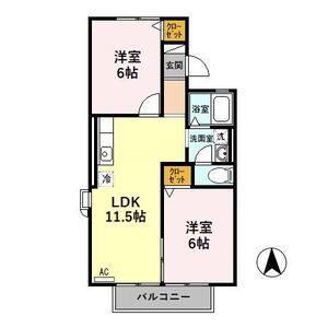2LDK 間取り図
