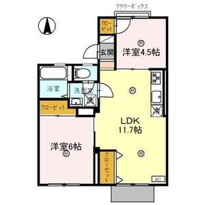 2LDK 間取り図