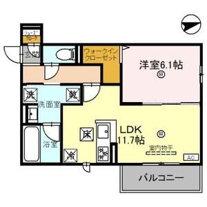 1LDK 間取り図