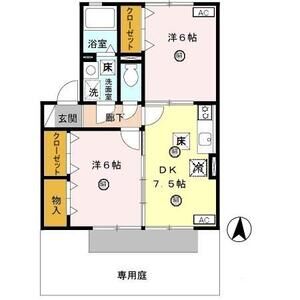 2DK 間取り図