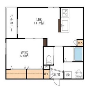 1LDK 間取り図