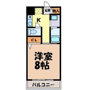 1K 間取り図