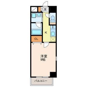 1K 間取り図