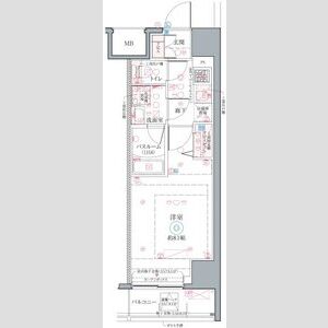 1K 間取り図