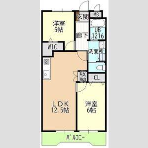 2LDK 間取り図