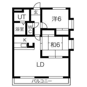 2LDK 間取り図