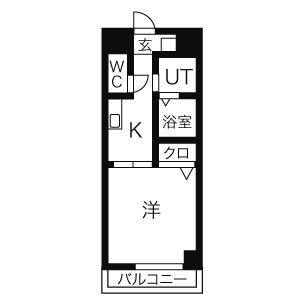 1K 間取り図