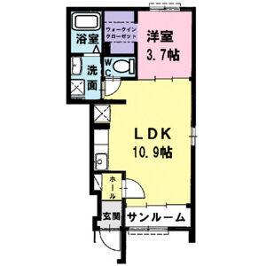 1LDK 間取り図