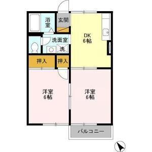 2DK 間取り図