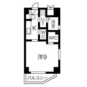 1K 間取り図
