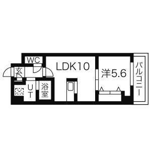 1LDK 間取り図