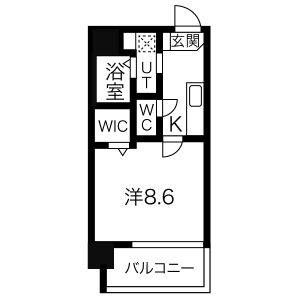 1K 間取り図