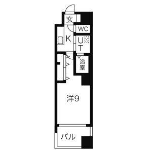 1K 間取り図