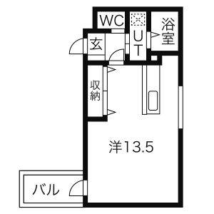 ワンルーム 間取り図