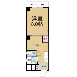 1DK 間取り図