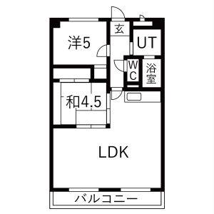 2LDK 間取り図