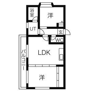 2LDK 間取り図