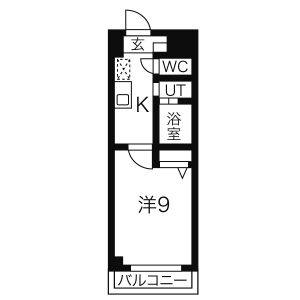1K 間取り図