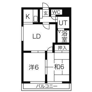 2LDK 間取り図