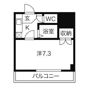 1K 間取り図