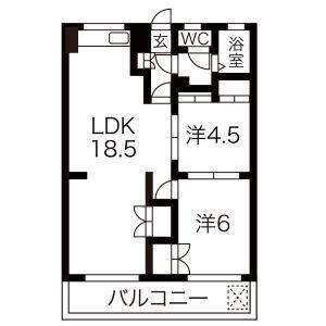 2LDK 間取り図