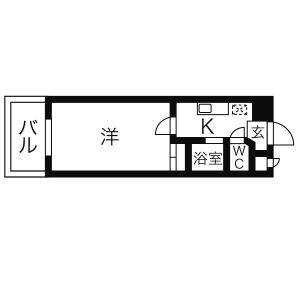 1K 間取り図