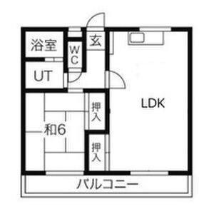 1LDK 間取り図