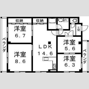 4LDK 間取り図