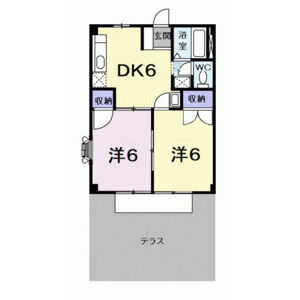 2DK 間取り図