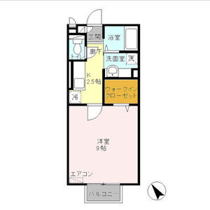 1K 間取り図