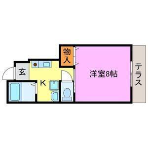 1K 間取り図
