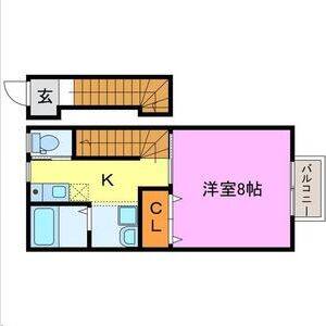 1K 間取り図