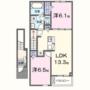 2LDK 間取り図