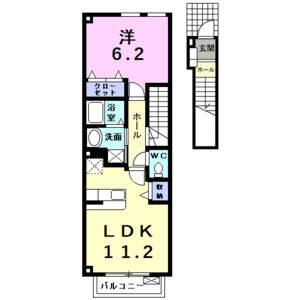 1LDK 間取り図
