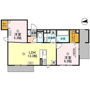 2LDK 間取り図
