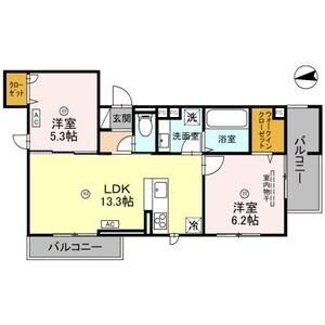 2LDK 間取り図