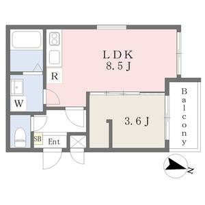1LDK 間取り図