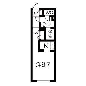 1K 間取り図