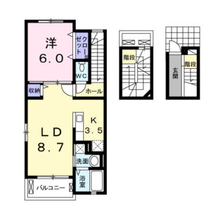 1LDK 間取り図
