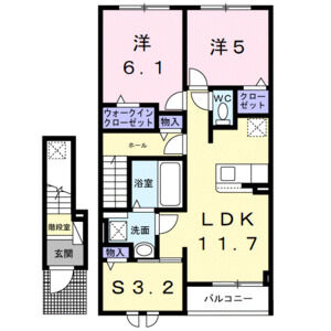 2LDK 間取り図