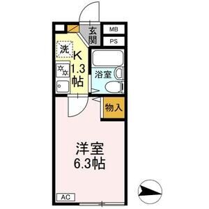 1K 間取り図