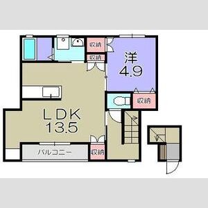 1LDK 間取り図