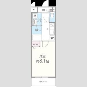1K 間取り図